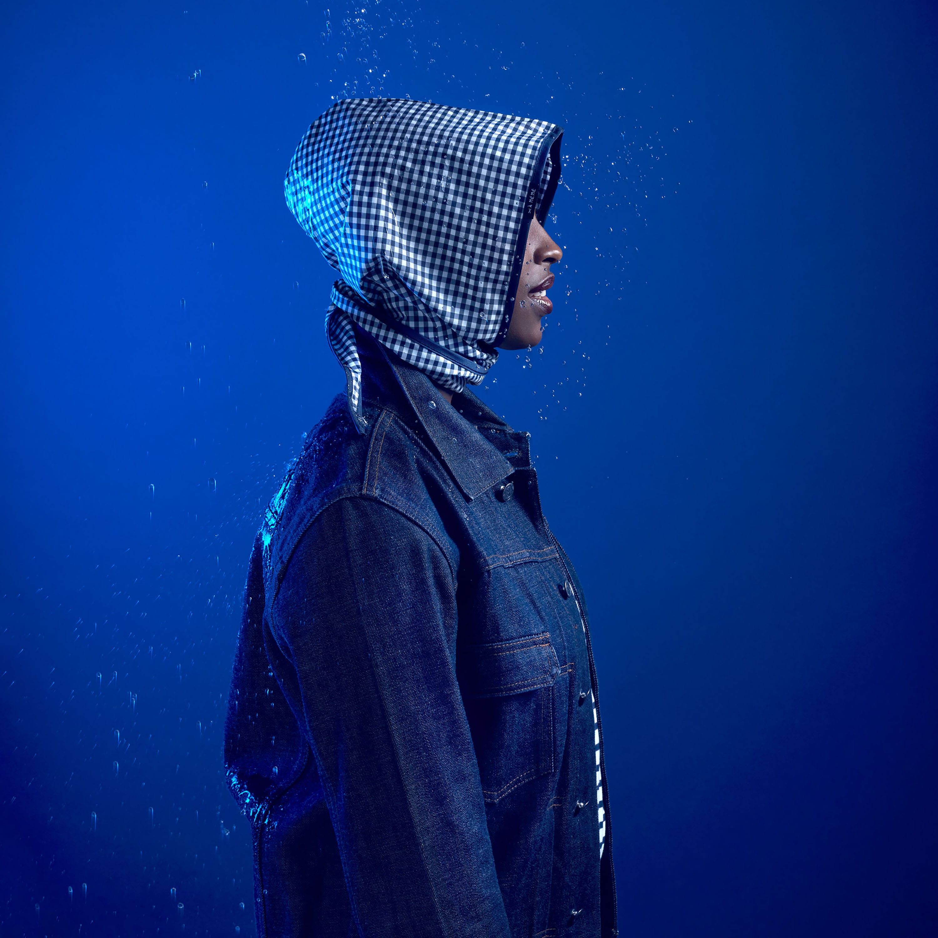 Capuche Paris - Gingham Check Rain Hood