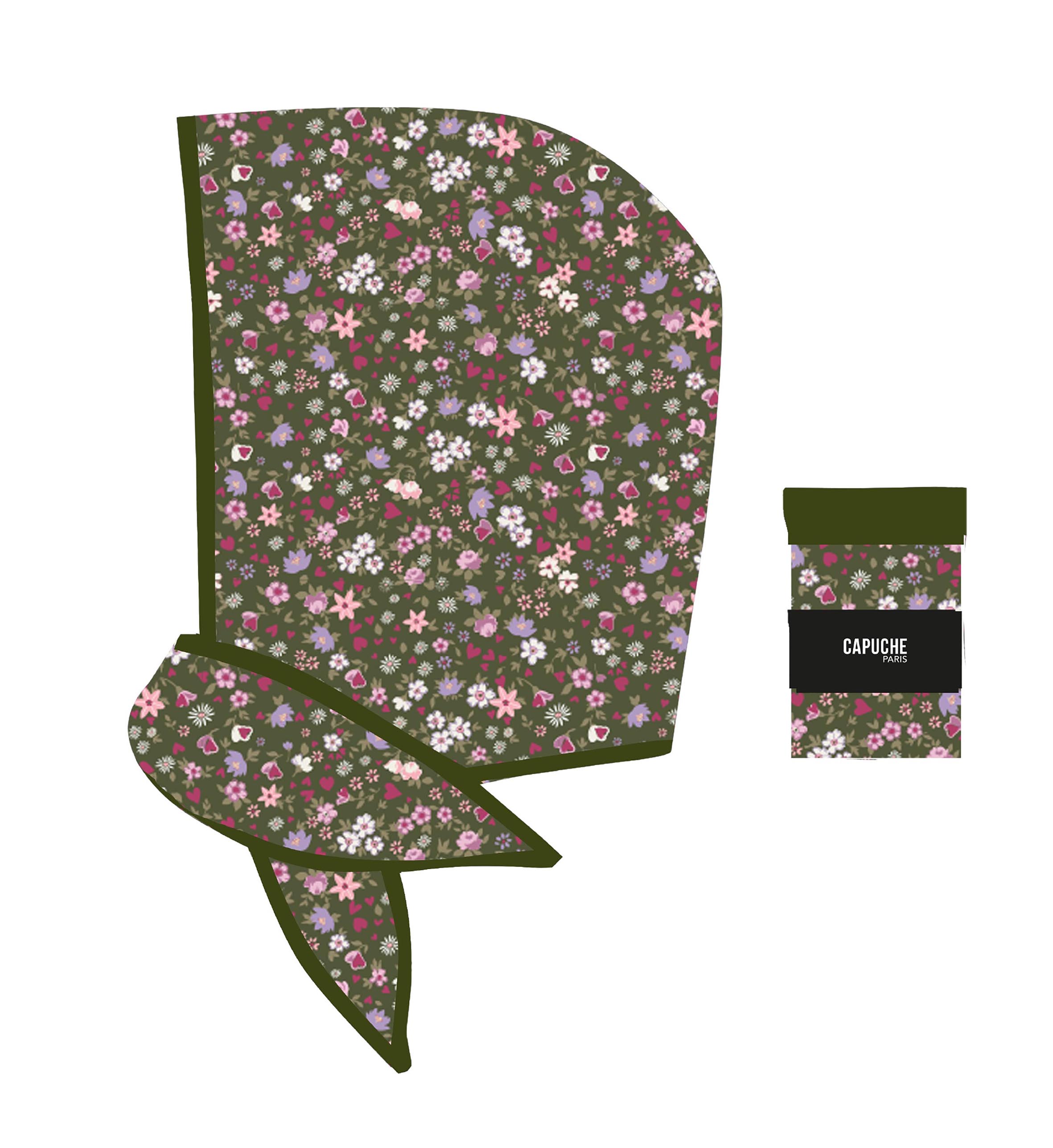 Capuche Paris - Printed Rainhood LiberCoeur Kaki