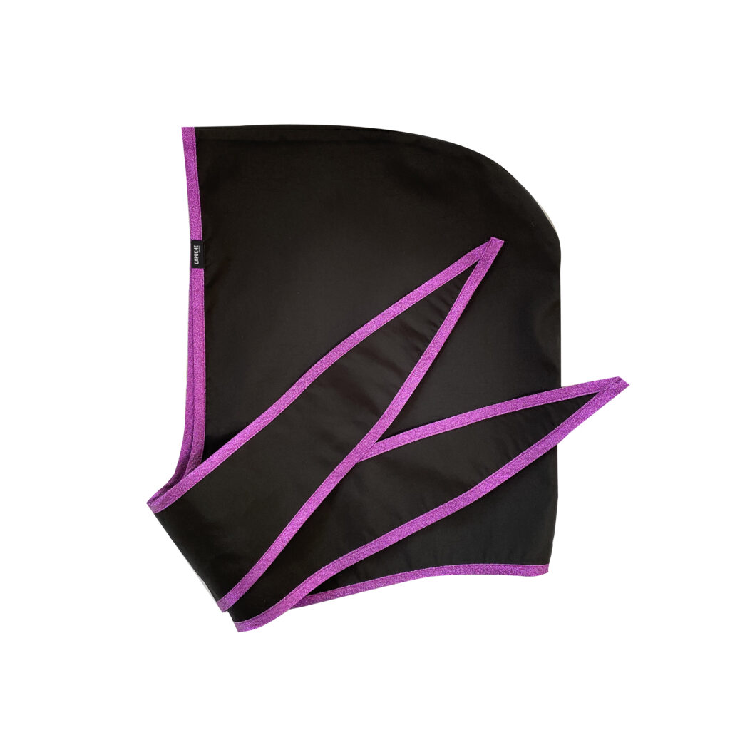 Capuche Paris - Black Sequined Purple Hood