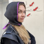 Capuche Paris - Black Sequined Purple Hood