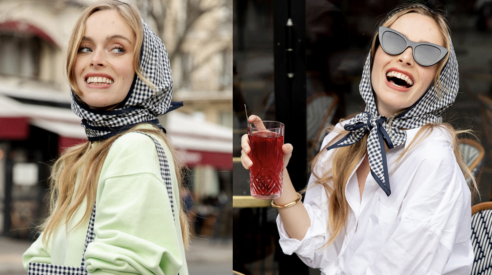 Capuche Paris - Gingham Check Rain Hood