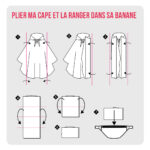 Capuche Paris - Monogram pattern – Rain cape and banana/storage belt