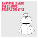 Capuche Paris - Motif Liber’Coeur Kaki – Cape de Pluie / Poncho + Banane de rangement